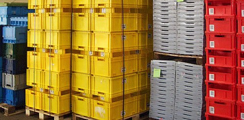 Behältermanagement. Kunststoffbehälter für den Warentransport